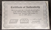 Load image into Gallery viewer, Monte Carlo Jeff Gordon #24 Star Wars 1:18 Diecast 1 of 4008 Revell
