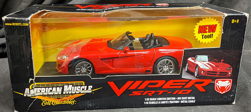 Dodge Viper SRT-10 Convertible Die Cast Car - Red - American Muscle