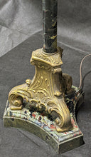 Load image into Gallery viewer, Pair of Brass / Marble Look Base Lamps
