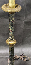 Load image into Gallery viewer, Pair of Brass / Marble Look Base Lamps
