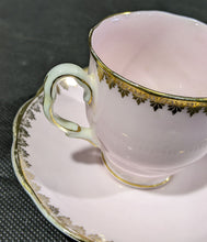 Load image into Gallery viewer, Birks Ellis Ryrie Toronto Demitasse Cup &amp; Saucer - Pink &amp; Gold
