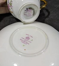 Load image into Gallery viewer, Birks Ellis Ryrie Toronto Demitasse Cup &amp; Saucer - Green &amp; Flowers
