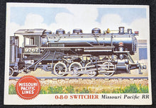 Load image into Gallery viewer, 1955 Topps 0-8-0 Switcher, Missouri Pacific Railroad, # 112, Short Print
