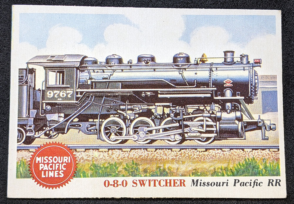 1955 Topps 0-8-0 Switcher, Missouri Pacific Railroad, # 112, Short Print