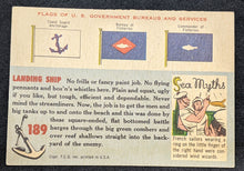 Load image into Gallery viewer, 1955 Topps Rails &amp; Sails, Landing Ship Card # 189, Short Print
