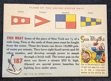 Load image into Gallery viewer, 1955 Topps Rails &amp; Sails, Fire Boat Card # 187, Short Print
