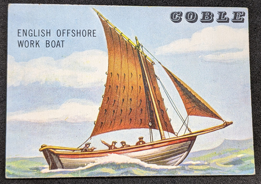 1955 Topps Rails & Sails, Coble Work Boat Card # 194, Short Print