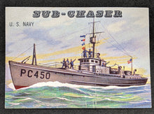 Load image into Gallery viewer, 1955 Topps Rails &amp; Sails, Sub-Chaser Card # 166, Short Print
