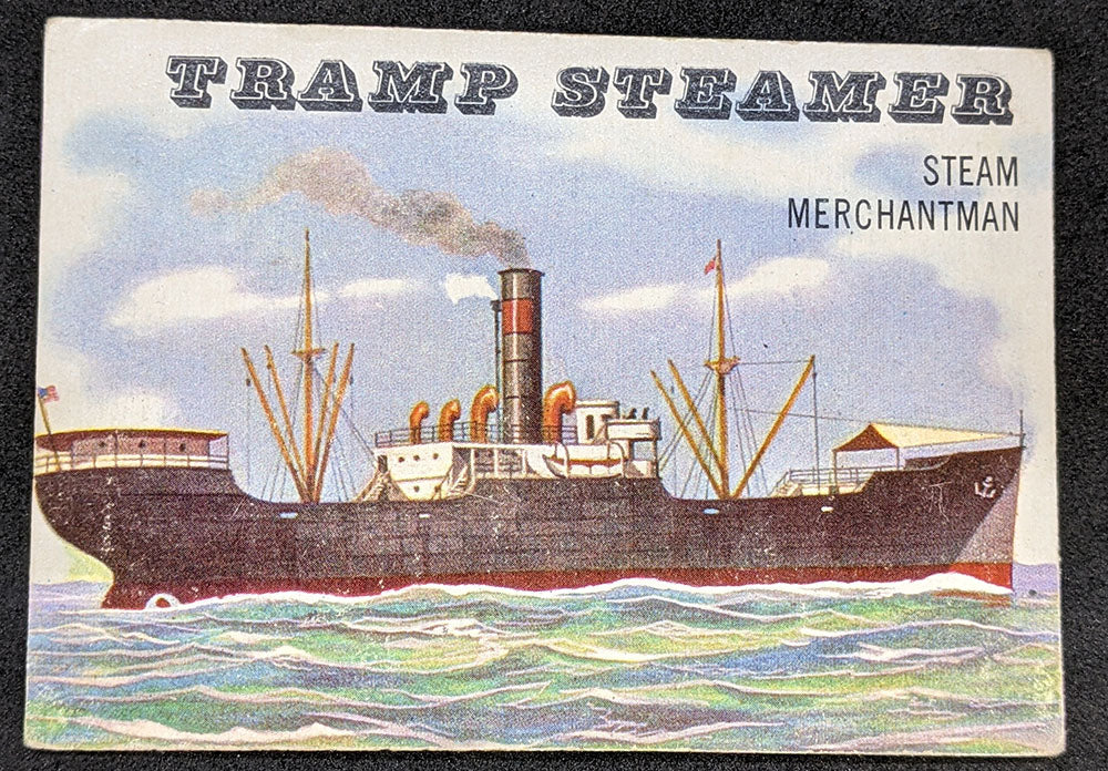 1955 Topps Rails & Sails, Tramp Steamer Card # 165, Short Print