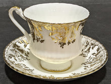 Load image into Gallery viewer, Paragon Fine Bone China Teacup &amp; Saucer - White &amp; Gold
