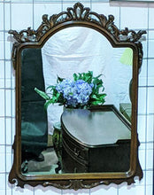 Load image into Gallery viewer, Beautifully Carved / Sculpted Mahogany Rim Mirror
