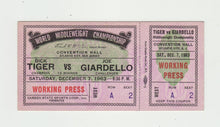 Load image into Gallery viewer, 1963 Dick Tiger vs. Joe Giardello Press Pass Autographed on Back by Giardello
